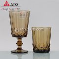 Goblets Gloine Gloine Amber Gloine Fíon don Bhaile